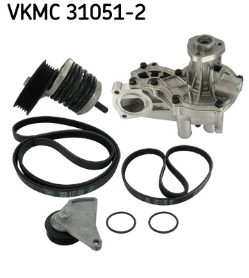 SKF Poly V-riemen kit inclusief waterpomp VKMC 31051-2