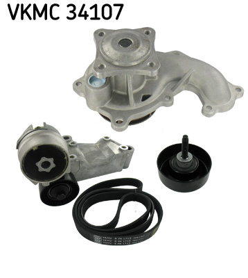 SKF Poly V-riemen kit inclusief waterpomp VKMC 34107
