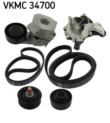 SKF Poly V-riemen kit inclusief waterpomp VKMC 34700