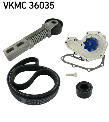SKF Poly V-riemen kit inclusief waterpomp VKMC 36035