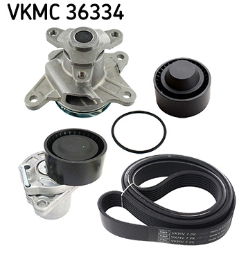 SKF Poly V-riemen kit inclusief waterpomp VKMC 36334