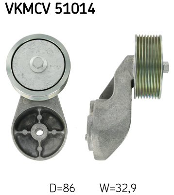 SKF Geleiderol (poly) V-riem VKMCV 51014