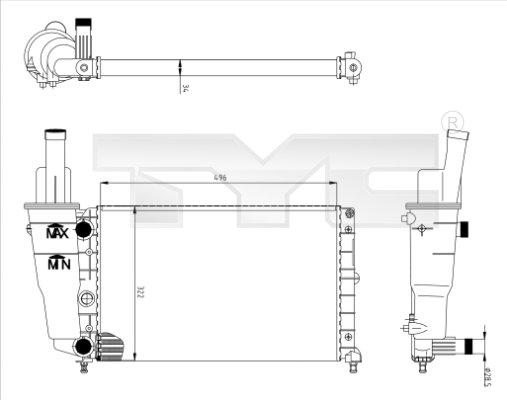 TYC Radiateur 709-0006