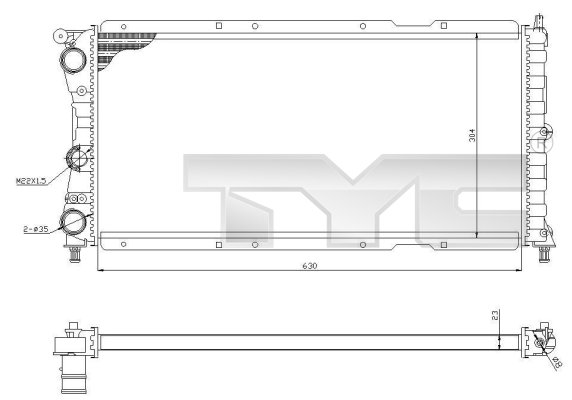 TYC Radiateur 709-0017-R