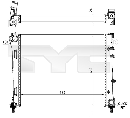 TYC Radiateur 709-0023-R