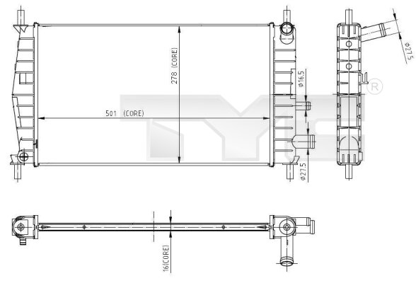 TYC Radiateur 710-0025