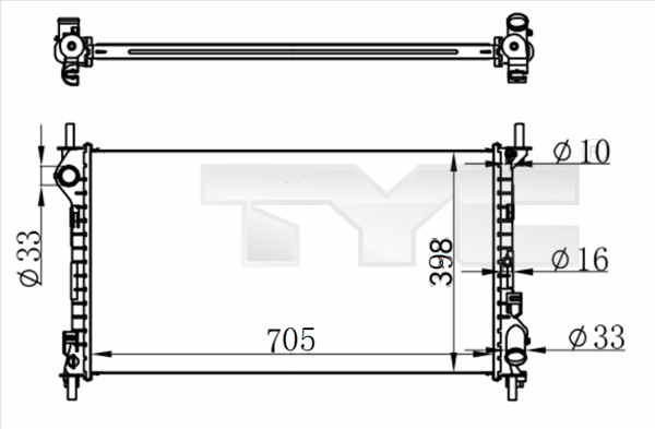 TYC Radiateur 710-0068-R