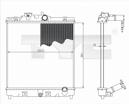 TYC Radiateur 712-0052