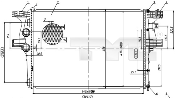 TYC Radiateur 715-0005