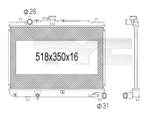 TYC Radiateur 720-1001