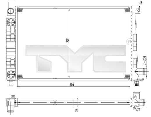 TYC Radiateur 721-0012