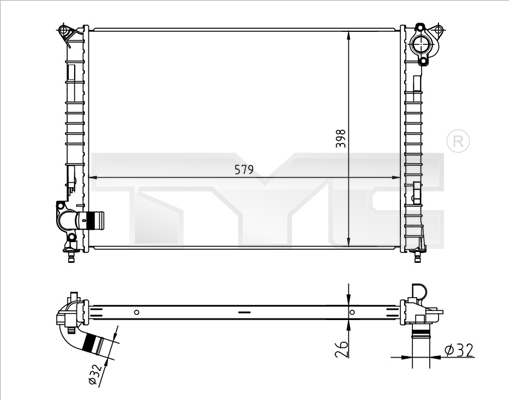 TYC Radiateur 722-0001