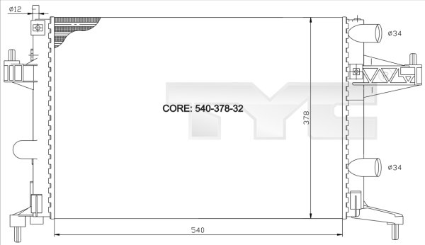 TYC Radiateur 725-0007