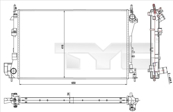 TYC Radiateur 725-0010-R