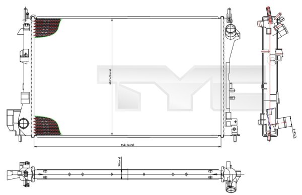 TYC Radiateur 725-0010