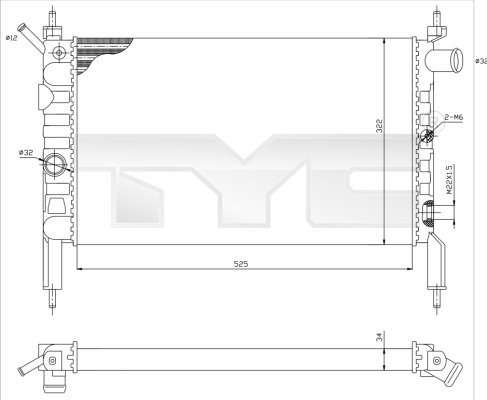 TYC Radiateur 725-0018