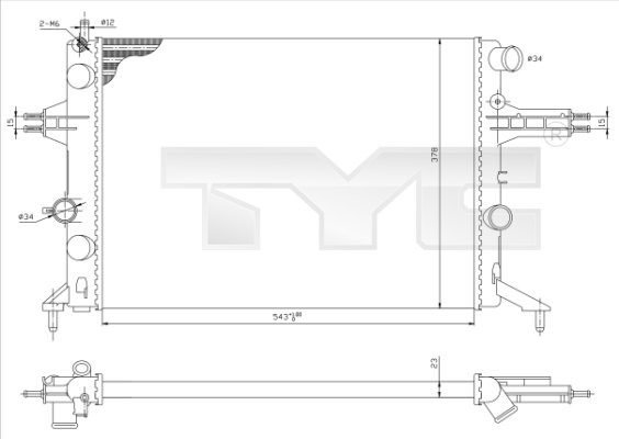 TYC Radiateur 725-0021