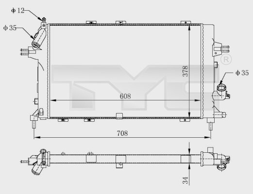 TYC Radiateur 725-0028-R