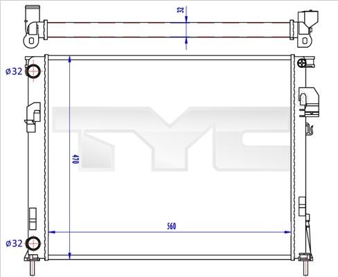 TYC Radiateur 725-0043-R