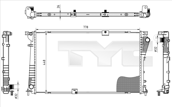 TYC Radiateur 725-0045