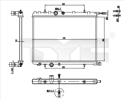 TYC Radiateur 726-0016-R