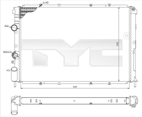 TYC Radiateur 728-0025-R