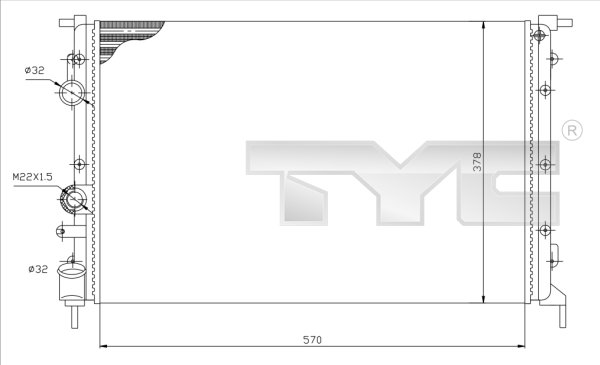 TYC Radiateur 728-0027