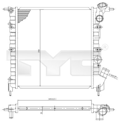 TYC Radiateur 728-0029