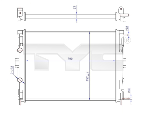 TYC Radiateur 728-0059-R