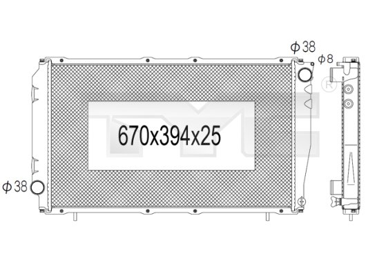 TYC Radiateur 734-1001