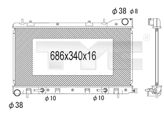 TYC Radiateur 734-1004