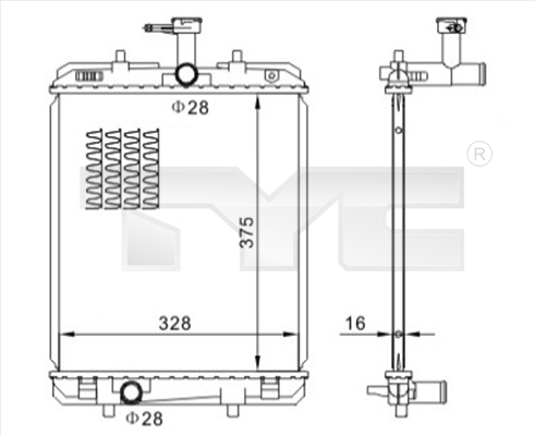 TYC Radiateur 736-0032