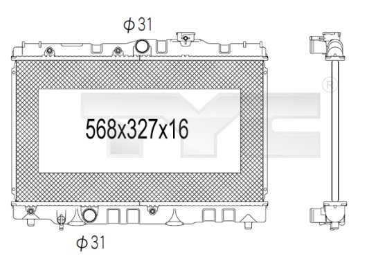 TYC Radiateur 736-1028