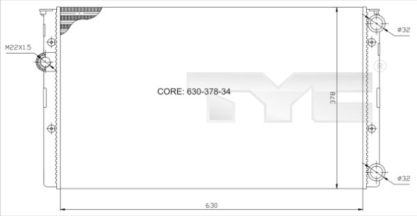 TYC Radiateur 737-0027