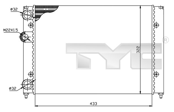 TYC Radiateur 737-0039