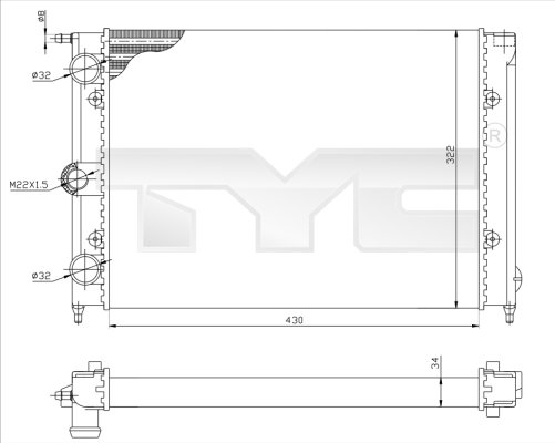 TYC Radiateur 737-0050