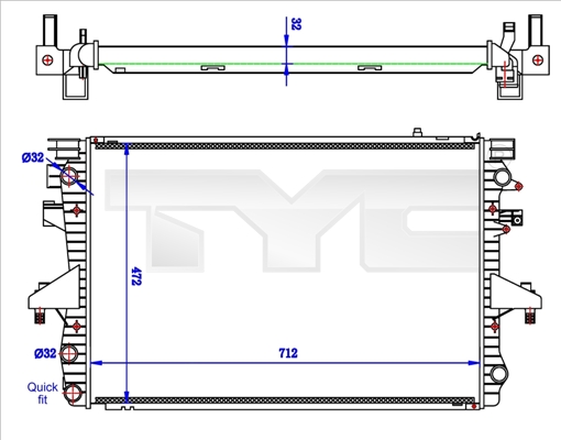 TYC Radiateur 737-0061-R