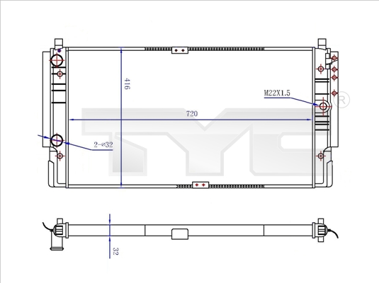 TYC Radiateur 737-0068-R