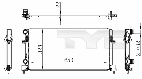 TYC Radiateur 737-0073