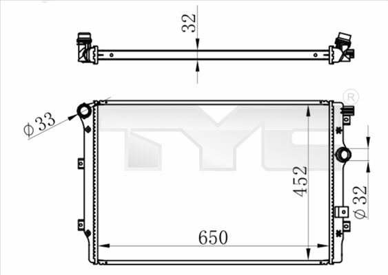 TYC Radiateur 737-0077-R