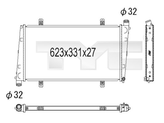 TYC Radiateur 738-1001