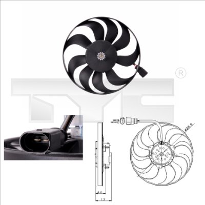 TYC Ventilatorwiel-motorkoeling 802-0001