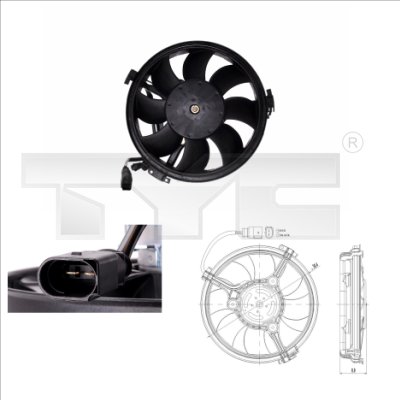 TYC Ventilatorwiel-motorkoeling 802-0003