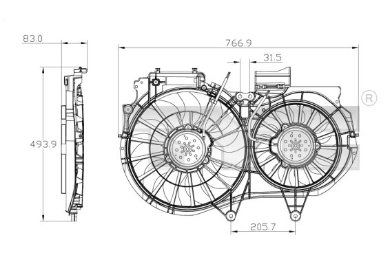 TYC Ventilatorwiel-motorkoeling 802-0053