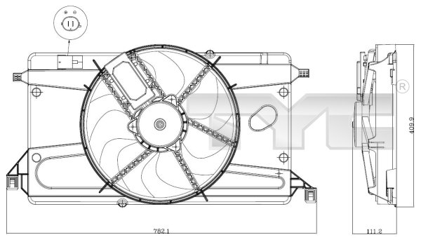 TYC Ventilatorwiel-motorkoeling 820-0002