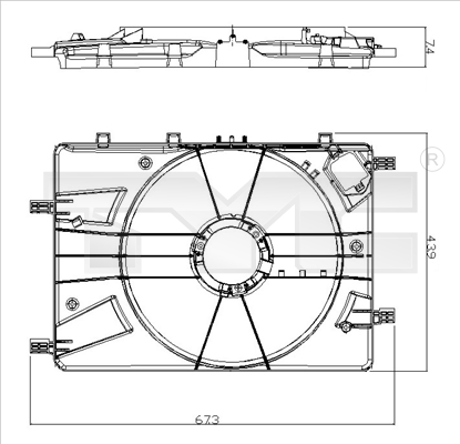 TYC Ventilator houder 825-0016-1