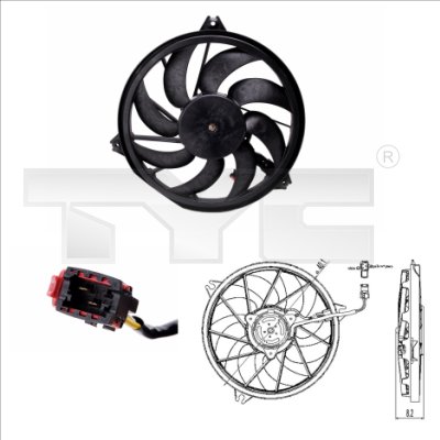 TYC Ventilatorwiel-motorkoeling 826-0005