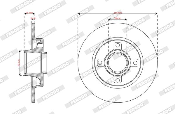 Ferodo Remschijf DDF2929-1