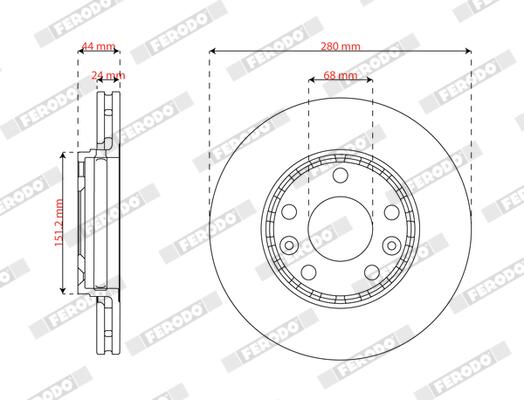 Ferodo Remschijf DDF3198C