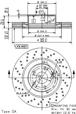 Brembo Remschijven 09.9382.11